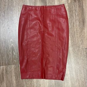ZARA Faux-Leather Pencil Skirt